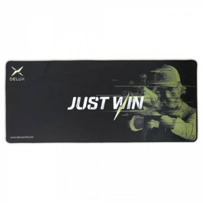 Mouse Pad Delux DM-1, Black-Green