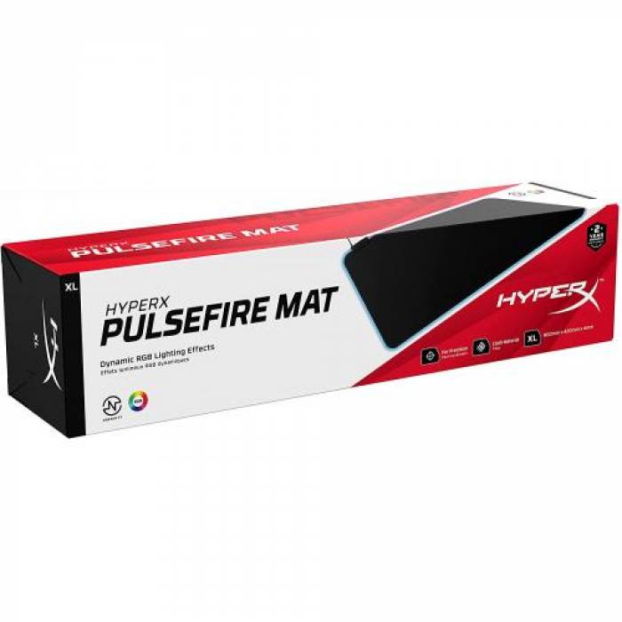 Mouse Pad HP HyperX Pulsefire Mat RGB LED, Black