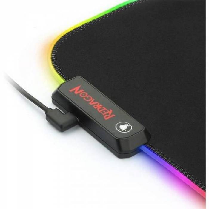 Mouse Pad Redragon Neptune X RGB LED, Black