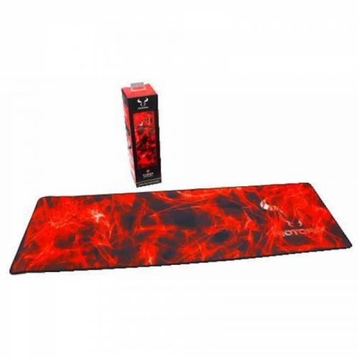 Mouse Pad Riotoro Smokey Bull Extended XL, Black-Red