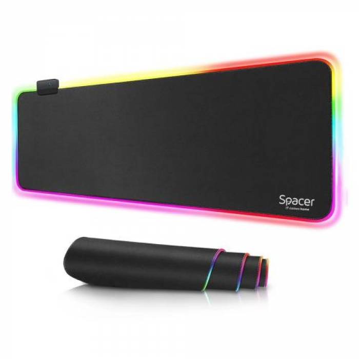 Mouse Pad Spacer SP-PAD-GAME-RGB-B, Black