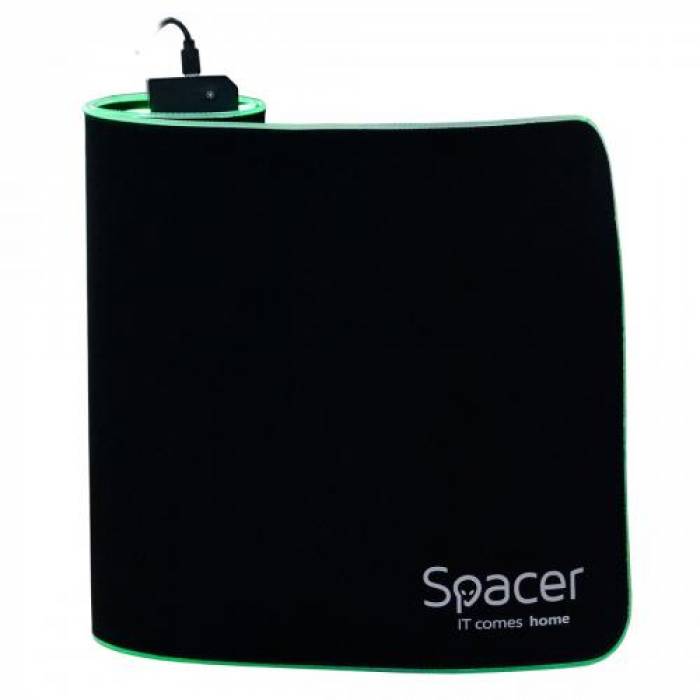 Mouse Pad Spacer SP-PAD-GAME-RGB-B, Black