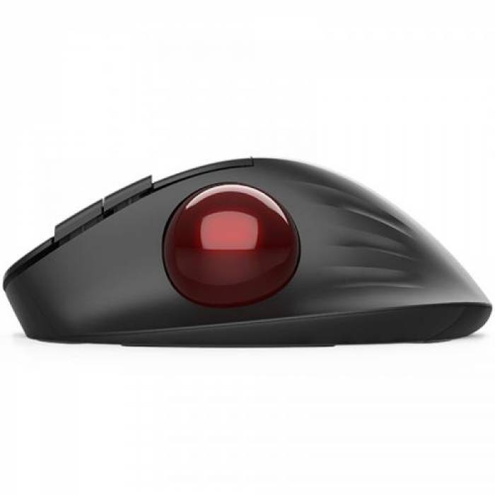 Mouse Trackball Delux MT1DB, USB Wireless/Bluetooth, Black