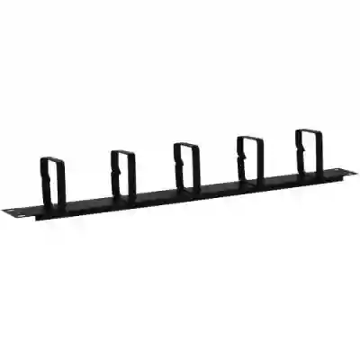 Organizator cabluri Spacer SPCM-1U-BK, 19inch, Black