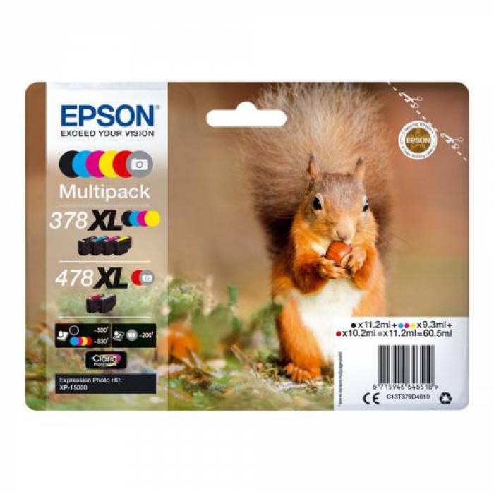 Pack Cartuse Cerneala Epson 378XL+478XL CMYKRG C13T379D4010