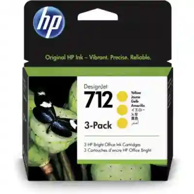 Pack Cartuse HP 712 Yellow 3ED79A