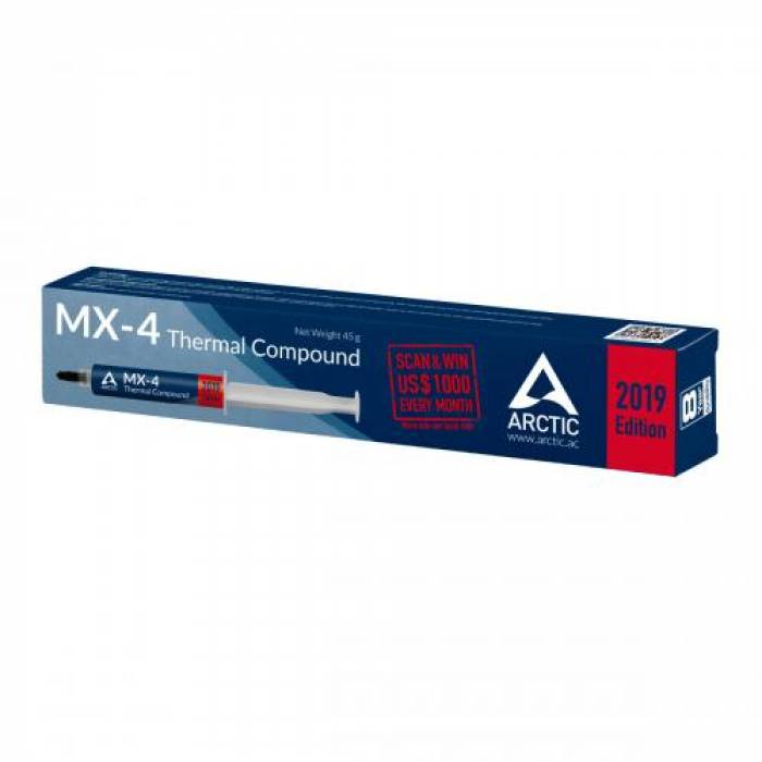Pasta termoconductoare Arctic MX-4 2019 Edition, 45g