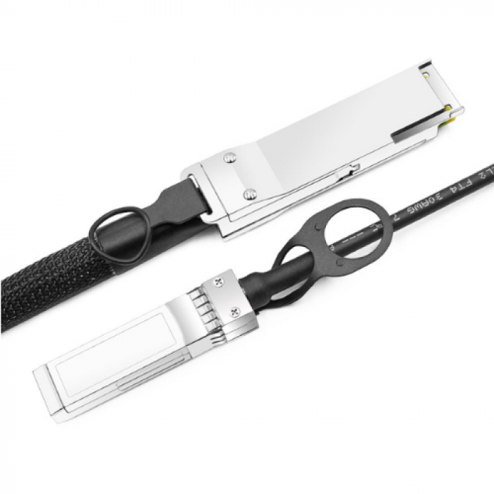 Patch cord Cisco QSFP-4SFP10G-CU1M=, 1m, Black