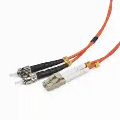 Patch Cord Fibra Optica Gembird, duplex multimode, 1m, conectori LC-ST