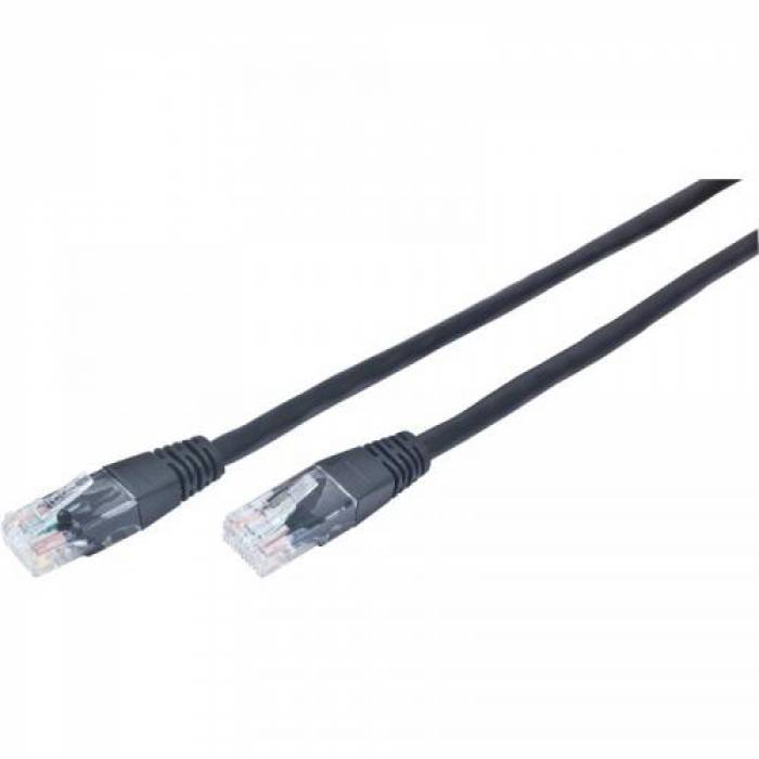 Patch cord Gembird PP12-5M/BK UTP, cat. 5E, 5m, Black