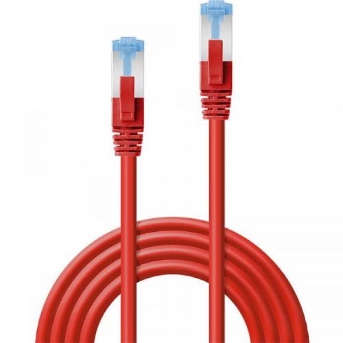 Patch Cord Lindy LY-47162, S/FTP, CAT6A, 1m, Red