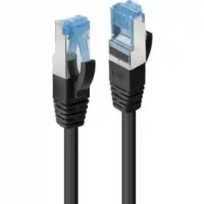 Patch Cord Lindy LY-47177, S/FTP, Cat6a, 1m, Black