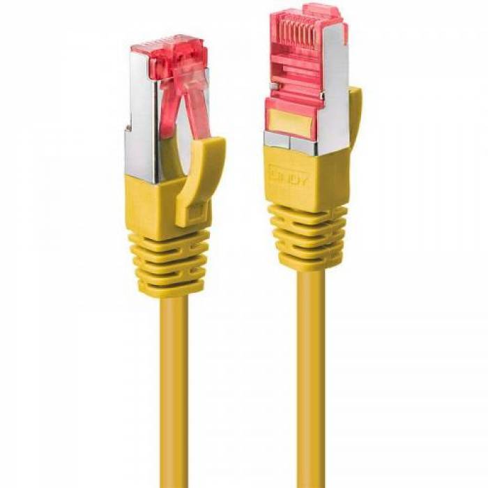 Patch Cord Lindy LY-47762, S/FTP, Cat.6, 1m, Yellow