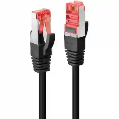 Patch Cord Lindy LY-47779, S/FTP, CAT6, 2m, Black