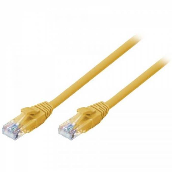 Patch Cord Lindy LY-48062, U/UTP, Cat6, 1m, Yellow