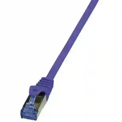 Patch Cord Logilink CQ307VS, S/FTP, Cat6a, 5m, Violet