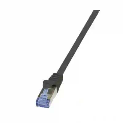 Patch Cord LogiLink CQ4033S, S/FTP, Cat6a, 1m, Black