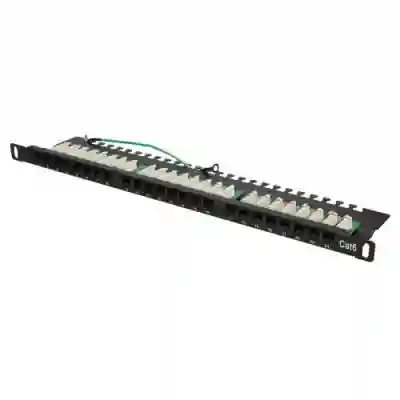 Patch Panel Extralink EX.9663, 19inch, 24 porturi, Black