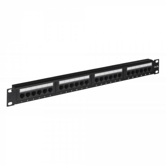 Patch Panel Extralink EX.9809, 19inch, 24 porturi, Black