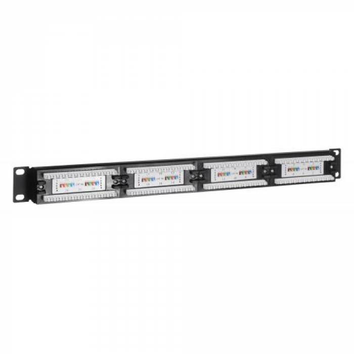 Patch Panel Extralink EX.9809, 19inch, 24 porturi, Black