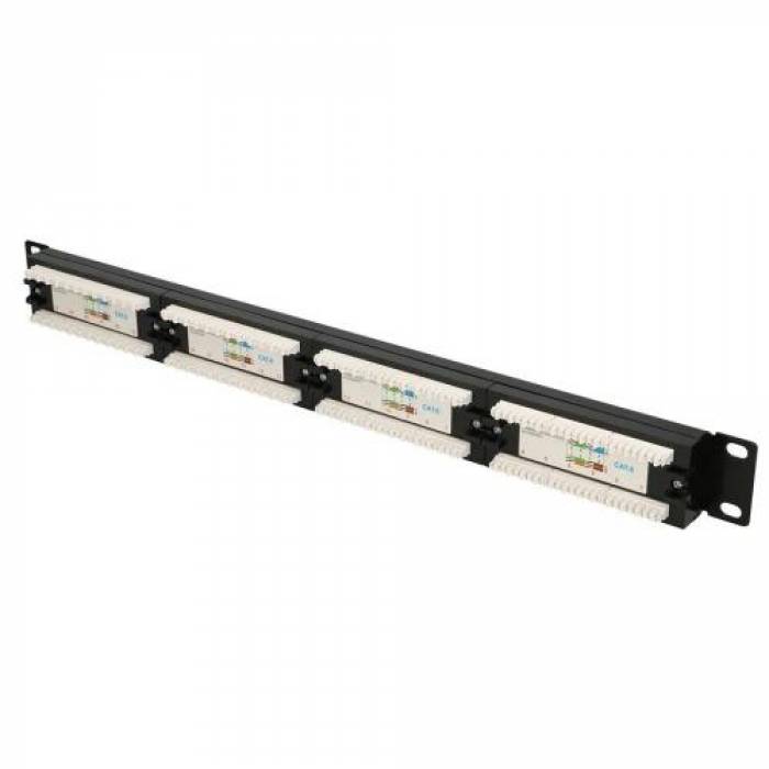 Patch Panel Extralink EX.9816 V2, 19inch, 24 porturi, Black