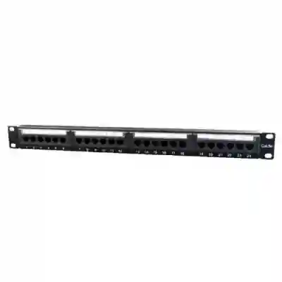 Patch Panel Gembird NPP-C524CM-001, 19inch, 24 port, Black