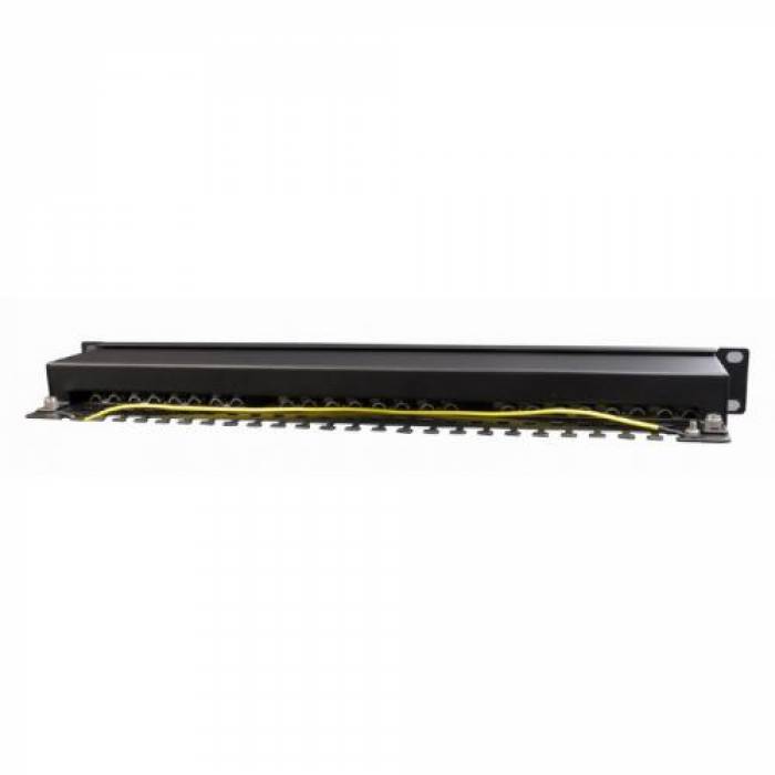 Patch Panel Gembird NPP-C624-002, 19inch, 24 port, Black