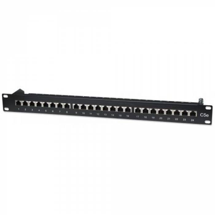 Patch Panel Intellinet 513487, 19 inch, 24 porturi, Black