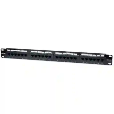 Patch Panel Intellinet 513555, 19inch, 24 porturi, Black