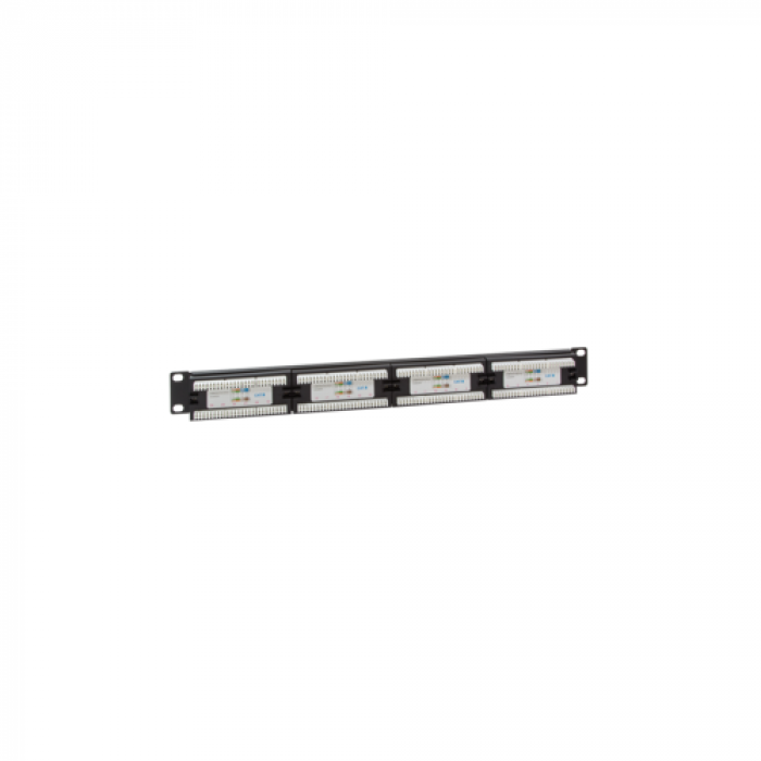 Patch Panel Logilink NP0004, 19inch, 24x porturi, Black