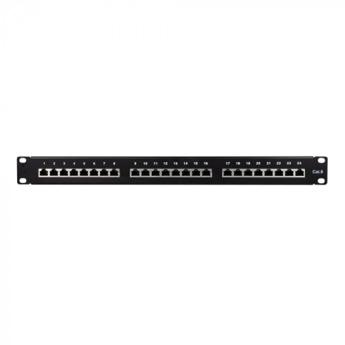 Patch Panel Logilink NP0055, 19inch, 24x porturi, Black