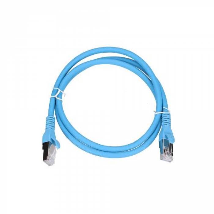 Patchcord Extralink EX.6556, S/FTP, Cat6a, 1m, Blue
