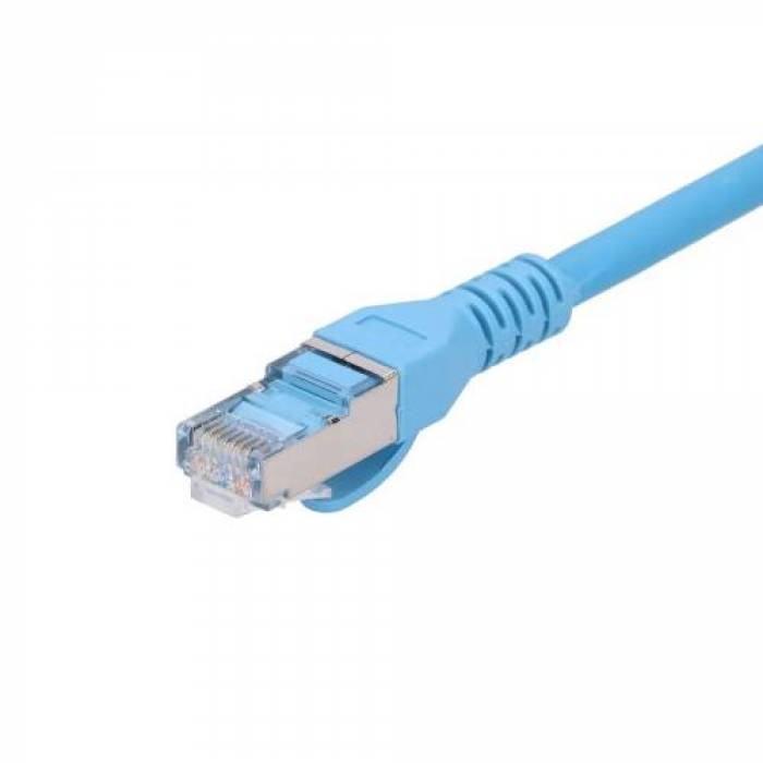 Patchcord Extralink EX.6556, S/FTP, Cat6a, 1m, Blue