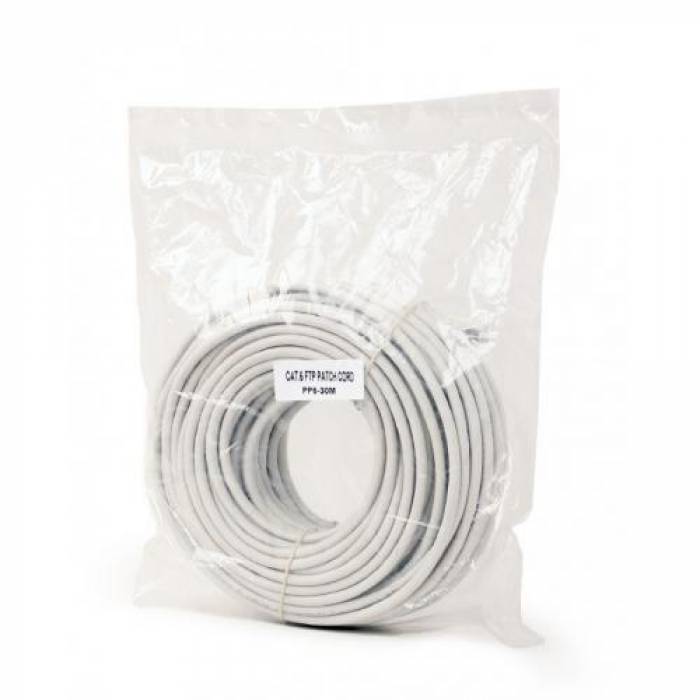 Patchcord Gembird RJ45, Cat.6, FTP, 30m, Grey