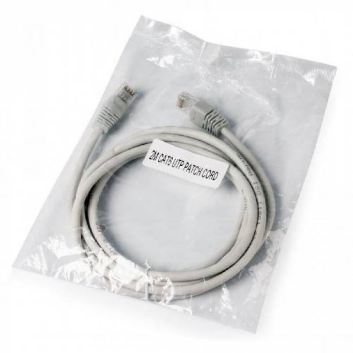 Patchcord Gembird RJ45, Cat.6, UTP, 2m, Gray