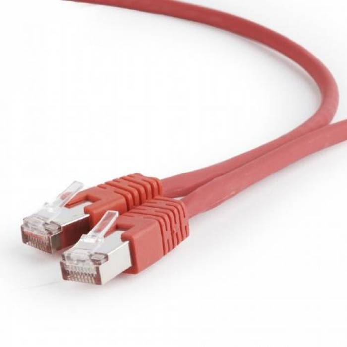 Patchcord Gembird RJ45, Cat. 6A, S/FTP, 2m, Red