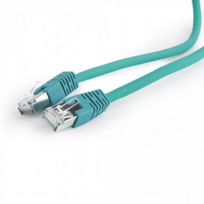 Patchcord Gembird RJ45, Cat.6A, S/FTP, 5m, Green