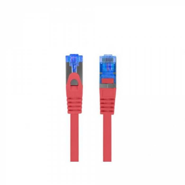 Patchcord Lanberg PCF6A-10CC-0050-R, Cat.6A, S/FTP, 0.5m, Red
