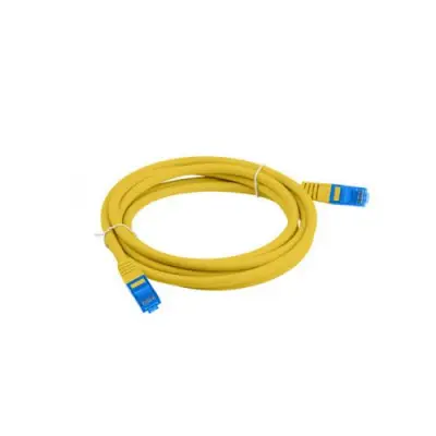 Patchcord Lanberg PCF6A-10CC-0050-Y, S/FTP, Cat6a, 0.5m, Yellow