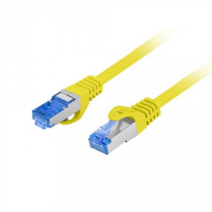 Patchcord Lanberg PCF6A-10CC-0100-Y, Cat.6A, S/FTP, 1m, Yellow