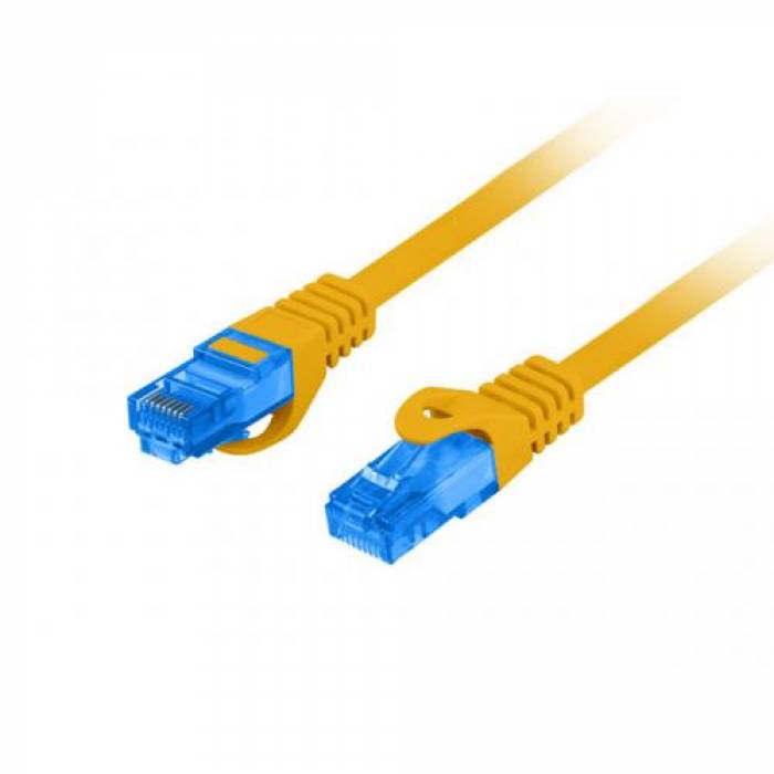 Patchcord Lanberg PCF6A-10CC-0150-O, Cat6a, S/FTP, 1.5m, Yellow