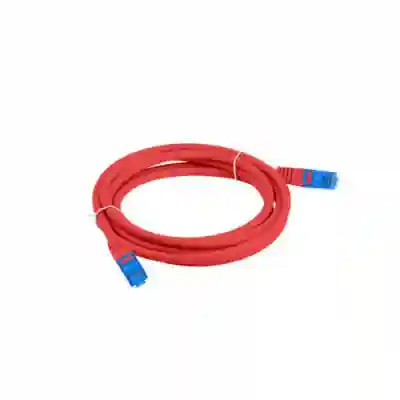 Patchcord Lanberg PCF6A-10CC-0150-R, Cat6a, S/FTP, 1.5m, Red