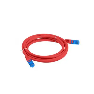Patchcord Lanberg PCF6A-10CC-0300-R, Cat6a, S/FTP, 3m, Red