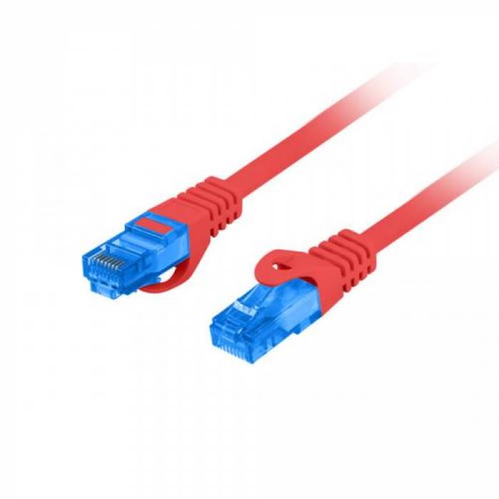Patchcord Lanberg PCF6A-10CC-0300-R, Cat6a, S/FTP, 3m, Red