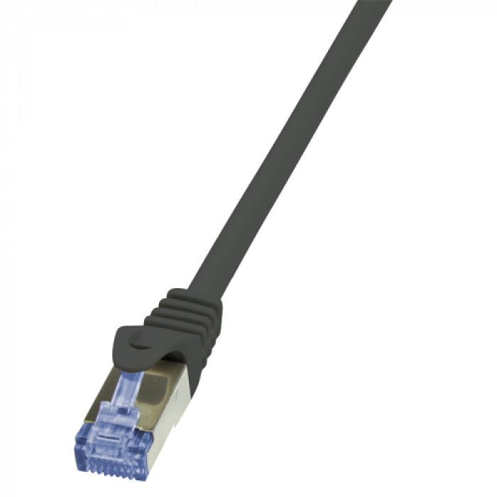 Patchcord Logilink, Cat.6A, S/FTP, 0.25m, Black