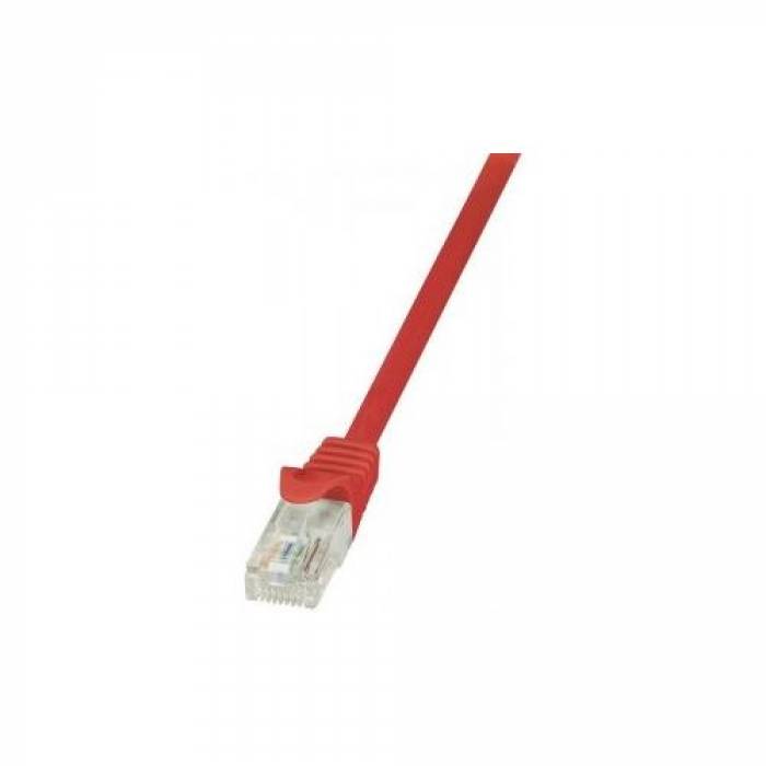 Patchcord Logilink, Cat6, U/UTP, 0.5m, Red