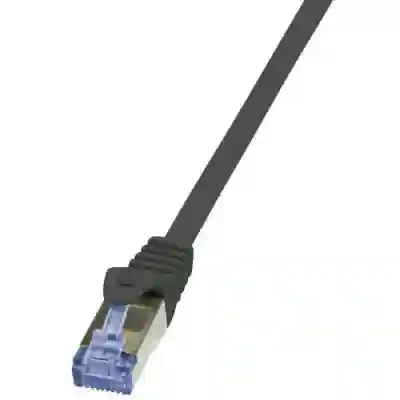 Patchcord Logilink, Cat6A, S/FTP, 0.50m, Black