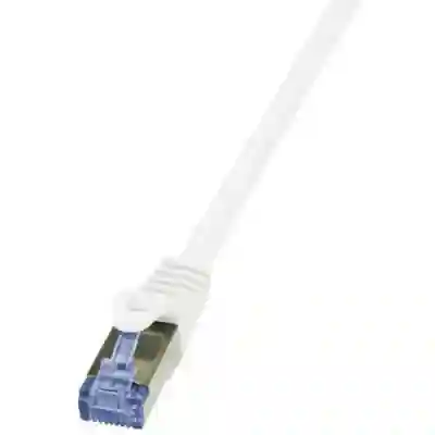 Patchcord Logilink, Cat6A, S/FTP, 0.50m, White