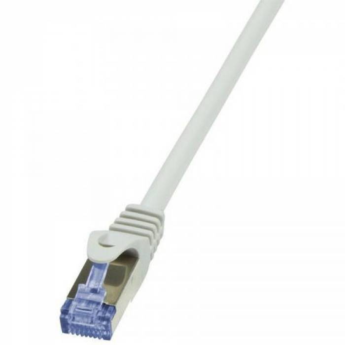 Patchcord Logilink, Cat6A, S/FTP, 15m, Grey