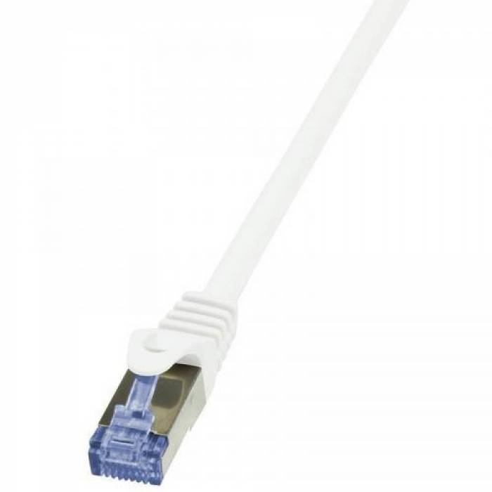 Patchcord Logilink, Cat6A, S/FTP, 7.5m, White